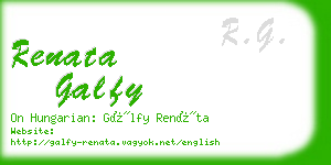 renata galfy business card